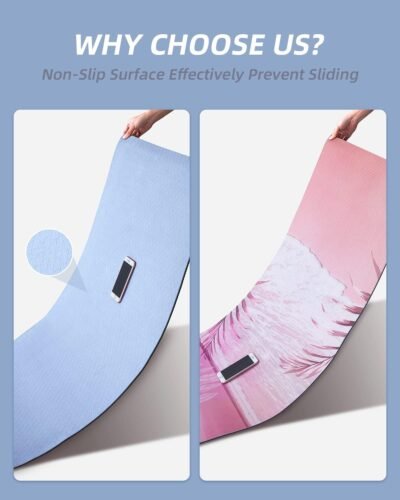 6105BNicPPL._AC_SL1500_.jpg COOLMOON Yoga Mat Non Slip, Anti-Tear 1/4 Thick TPE Yoga Mats for Women and Men, 72"x24" Exercise & Fitness Mat with Carrying Strap, Workout Mats for Yoga, Pilates and Floor Exercise