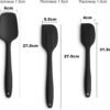 Silicone Spatula 3-piece Set, Ergonomic Handle High Heat-Resistant Spatulas, Non-stick Rubber Spatulas with Stainless Steel Core, Black
