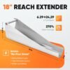 Mud Mixer 18 inch MMAC-0133 Chute Extension，Designed specifically for Mud Mixer MMXR-3221，Multiple Adjustable Angles of 15, 25 and 35, Auitable for More Concrete Pouring Scenarios,Grey