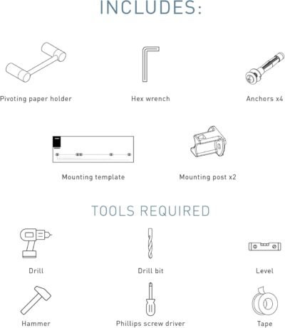 Moen Matte Black Align Pivoting Double Post Modern Toilet Paper Holder, YB0408BL