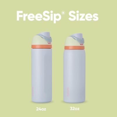 61JJZAWOqkL._AC_SL1500_.jpg Owala FreeSip Insulated Stainless Steel Water Bottle with Straw for Sports, Travel, and School BPA-Free Sports Water Bottle, 24 oz, Beach House