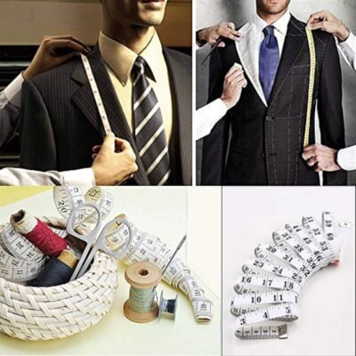 61KFPEUfQfL._SL1000_.jpg GDMINLO Soft Tape Measure Double Scale Body Sewing Flexible Tailor Craft Vinyl Ruler for Weight Loss Medical Body Measurement, Has Centimetre Scale on Reverse Side 60-inch(White)