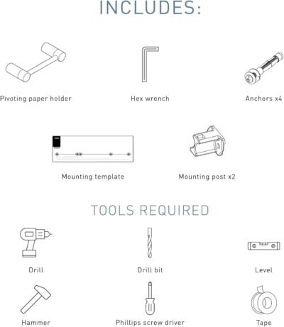 Moen Matte Black Align Pivoting Double Post Modern Toilet Paper Holder, YB0408BL