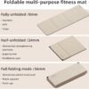 Foldable Yoga Mat Extra Thick 0.32 Inches Eco-Friendly POE Material, Non-Slip Design Fitness Mats, Multi-Purpose Workout Mats For Studio or Home Use (71 x 24 x 0.32 inches）