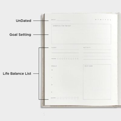 And Per Se Wellness Journal, 91 Days Self-Care Journal to Practice Positive Thinking, Mindfulness & Reflection, Undated Daily Wellness Planner For Women & Men(Beige)
