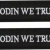 2 PCS AliPlus Viking Patches in Odin We Trust Valhalla Patch Embroidered Patches Tactical Morale Patch Hook and Loop(Black White)