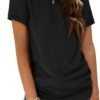 ATHMILE Womens T Shirt Summer Tops Short Sleeve Fashion Basic Casual Oversized Beach Vacation Clothes 2025 Trendy