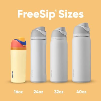 Owala Kids FreeSip Insulated Stainless Steel Water Bottle with Straw for Sports, Travel, and School, BPA-Free Sports Water Bottle, 16 oz, Misty Horizon
