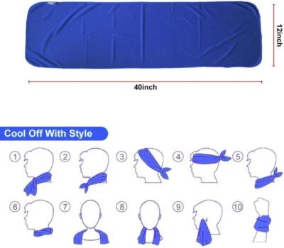 Sukeen [4 Pack Cooling Towel (40"x12"),Soft Microfiber Chilly Towel for Yoga,Sport,Running,Gym,Workout,Camping,Fitness,Workout & More Activities