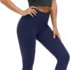 THE GYM PEOPLE Thick High Waist Yoga Pants with Pockets, Tummy Control Workout Running Yoga Leggings for Women