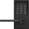 Schlage FE789WBCEN622LAT Encode Century WiFi Latitude Lever Smart Keyless Entry Touchscreen Door Lock, Matte Black