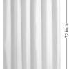 ALYVIA SPRING Waterproof Fabric Shower Curtain Liner with 3 Magnets - Soft Hotel Quality Cloth Shower Liner, Light-Weight & Machine Washable - Standard Size 72x72, White