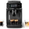 Philips 2200 Series Fully Automatic Espresso Machine, Classic Milk Frother, 2 Coffee Varieties, Intuitive Touch Display, 100% Ceramic Grinder, AquaClean Filter, Aroma Seal, Black (EP2220/14)