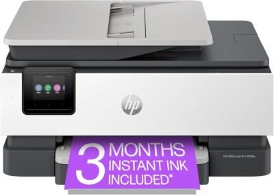 HP OfficeJet Pro 8125e Wireless All-in-One Color Inkjet Printer, Print, scan, Copy, ADF, Duplex Printing, Home & Office, 3 Months of Instant Ink Included (405T6A)