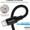 etguuds [ 16ft/5m Extra Long USB C Cable, USB-A 2.0 to Type C Cable Fast Charger Nylon Braided Cord Compatible with Samsung Galaxy Note, LG, Moto, Google, Switch, Camera and Other USB-C Device