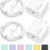 61lzntbBnL._AC_SL1500_.jpg iPhone 16 15 Charger Fast Charging Type C Chargers USB C Charger Block iPhone 16 Chargers with 2 Pack 6FT Cable for iPhone 16/16 Plus/16 Pro/16 Pro Max/iPhone 15/15 Pro Max/iPad Pro/AirPods