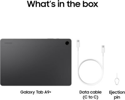 Samsung Galaxy Tab A9+ Tablet 11” 64GB Android Tablet, Big Screen, Quad Speakers, Upgraded Chipset, Multi Window Display, Slim, Light, Durable Design, US Version, 2024, Graphite
