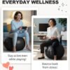 Trideer Extra Thick Yoga Ball Exercise Ball, 5 Sizes Gym Ball, Heavy Duty Ball Chair for Balance, Stability, Pregnancy, Quick Pump Included