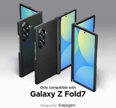 Spigen for Galaxy Z Fold 7 Case, Slim Armor Pro MagFit [Hinge Protection] [Fast Wireless Charging/Magnet for Galaxy] - Black
