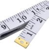 61vysAVtFBL._SL1406_.jpg GDMINLO Soft Tape Measure Double Scale Body Sewing Flexible Tailor Craft Vinyl Ruler for Weight Loss Medical Body Measurement, Has Centimetre Scale on Reverse Side 60-inch(White)