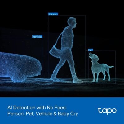 Tapo 2K 3MP Indoor/Outdoor Dual Lens Pan/Tilt Security Camera – 130° Wide-Angle + 6mm Telephoto, 360° Pan, Free Person/Vehicle Detection, SD/Cloud Storage, Works w/Alexa & Google Home – HybridCam Duo