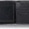 Timberland Men's Leather Wallet With Attached Flip Pocket, Black (Cloudy), One Size