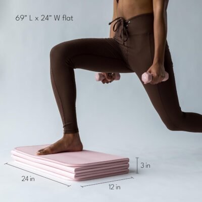 710-sp4cIrL._AC_SL1500_.jpg Foldable Multi-Purpose Fitness & Yoga/Pilates Mat, Workout Mat with Non-Slip Surface, Portable & Lightweight, For Studio or Home Use, As Seen on Shark Tank