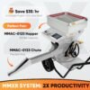 Mud Mixer 18 inch MMAC-0133 Chute Extension，Designed specifically for Mud Mixer MMXR-3221，Multiple Adjustable Angles of 15, 25 and 35, Auitable for More Concrete Pouring Scenarios,Grey