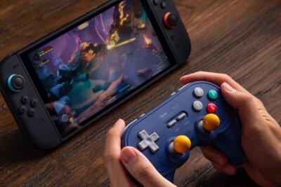 8BitDo Pro 3 Bluetooth Controller for Switch/Switch 2 – TMR Joysticks, Swappable ABXY Buttons, Pro Back Buttons, Charging Dock, Hall Effect Triggers, for Windows, Apple, SteamOS, Android - Purple