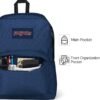 JanSport SuperBreak Plus Backpack with Padded 15-inch Laptop Sleeve and Integrated Bottle Pocket - Spacious and Durable Daypack for Work and Travel - Black