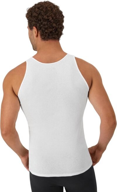 Hanes Men's, Moisture-Wicking Ribbed, Lightweight Cotton Tank Undershirts, Multi-Pack
