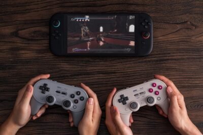 8BitDo Pro 3 Bluetooth Controller for Switch/Switch 2 – TMR Joysticks, Swappable ABXY Buttons, Pro Back Buttons, Charging Dock, Hall Effect Triggers, for Windows, Apple, SteamOS, Android - Purple
