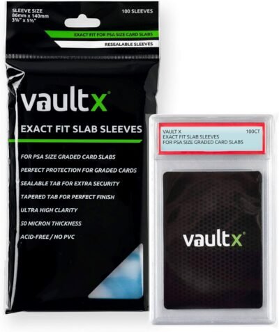 Vault X Graded Trading Card Slab Sleeves, Exact Fit Bags for PSA, MGC, CGC, UGC, GG and Other Similar Sized Cases, Collectible Card Games, Sports, TCG (100 Pack)