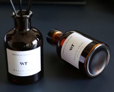 717iYc0gNEL._AC_SL1500_.jpg WEALD TRIBE Flower Reed Diffuser Set Eucalyptus & Lavender Scent For Bathroom Accessories Shelf Decor & Air Fresheners, Sticks Defusers With 4.0 fl oz Essential Oils, House Bedroom Office Decor & Gift