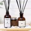 718MGEr4YqL._AC_SL1500_.jpg WEALD TRIBE Flower Reed Diffuser Set Eucalyptus & Lavender Scent For Bathroom Accessories Shelf Decor & Air Fresheners, Sticks Defusers With 4.0 fl oz Essential Oils, House Bedroom Office Decor & Gift