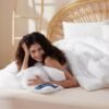 Bedsure Comforter Duvet Insert - Quilted Comforters Queen Size, All Season Duvet, Down Alternative Bedding, with 8 Tabs, Gifts for Women/Men, White, Queen 88 x 88 Inches