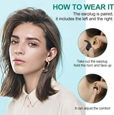 Swimming Ear Plugs for Adults,3 Pairs Waterproof Reusable Silicone Swim Earplugs for Swimming Surfing Snorkeling Showering and Water Pool,Beach,Ocean (Adults & Teens 14+)