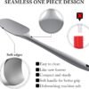 HOTEC 600℉ Heat Resistant BPA-Free Silicone Rubber Spatula Set,Kitchen Cooking Spatulas, Baking, Mixing for Non Stick Cookware, Dishwasher Safe, Set of 5 Grey