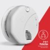 New 2025 First Alert SMCO410 Z-Wave Battery-Powered Smoke Detector & Carbon Monoxide Alarm, Works with Ring Alarm Base Station, Single Pack, White