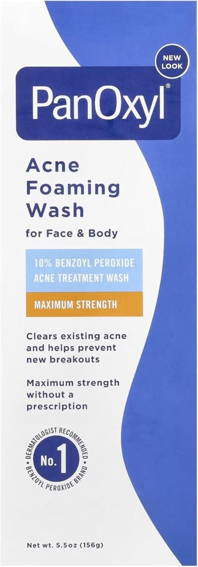 PanOxyl 10% Acne Foaming Wash 5.5 Ounce (Pack of 1)