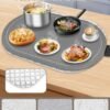 Warming Mat for Food with Adjustable Temperature Timer,10S Fast Heating Silicone Food Warmers for Parties Buffet and Home Daily,Food Warming Mat with Insulating Pad Raised Feet Protects Table