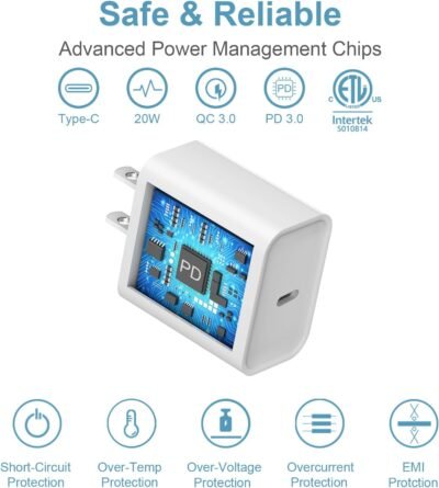 71FRIe-dLZL._AC_SL1500_.jpg iPhone 16 15 Charger Fast Charging Type C Chargers USB C Charger Block iPhone 16 Chargers with 2 Pack 6FT Cable for iPhone 16/16 Plus/16 Pro/16 Pro Max/iPhone 15/15 Pro Max/iPad Pro/AirPods