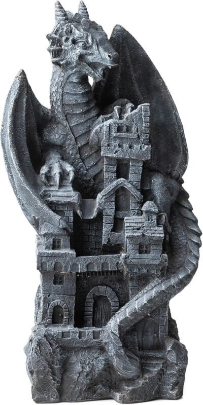 71FSYstOY5L._AC_SL1500_.jpg Glitzhome 4-Tiered Cascading Outdoor Water Fountain for Garden Patio Yard Mystical Gothic Dragon Water Fountains Outdoor with LED Lights & Pump, Large Floor Stand Fountain Dragon Waterfalls 36.5" H