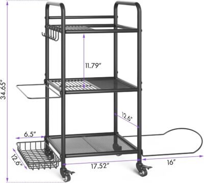 Home Gym Storage Rack Exercise Equipment Storage Organizer for Yoga Mat Dumbbells Kettlebells Foam Roller Yoga Strap & Resistance Bands, Ideal Yoga Mat Holder & Workout Equipment Organizer