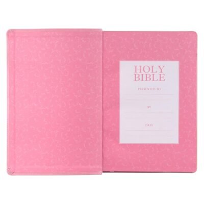 71GNpcWgPKL._SL1500_.jpg KJV Holy Bible, Giant Print Full-size Faux Leather Red Letter Edition - Thumb Index & Ribbon Marker, King James Version, Pink (KJV Full Size GP Editions)