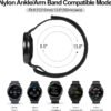 22mm Sport Ankle/Arm Band Compatible with Garmin Vivoactive 4/Venu 3/Venu 2 & Forerunner 570-47mm/265/255/255 Music, Quick Release Breathable Nylon Bicep Strap Replacement for Amazfit Helio
