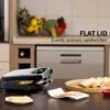OVENTE Electric Sandwich Maker with Non-Stick Plates, Indicator Lights, Cool Touch Handle, Easy to Clean and Store, Perfect for Cooking Breakfast, Grilled Cheese, Tuna Melts and Snacks, Black GPS401B
