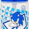 71JuHErJIL._AC_SL1500_.jpg Zak Designs Sage Sonic the Hedgehog Water Bottle For School or Travel, 16oz Durable Plastic Water Bottle With Straw, Handle, and Leak-Proof, Pop-Up Spout Cover (Sonic, Eggman)