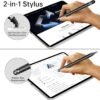 Stylus (5 Pcs), 2-in-1 Stylus Pen for Touch Screen, High Precision and Sensitivity, Suitable for iPhone/ipad/Android Tablets, Compatible with All Touch Screens (Black/White/Blue/Rose Gold/Silver)