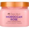 Tree Hut Moroccan Rose Shea Sugar Scrub | Exfoliating Body Scrub Removes Dead, Dry Skin for a Soft & Hydrated Feel | Nourishing Essential Body Care | 18 fl oz.